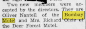 Bombay Motel - June 1956 Article